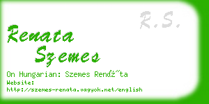 renata szemes business card